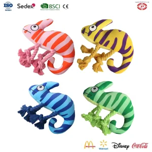 Lizard Colorful Plush Dog Toy