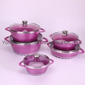 New Design 10 Pieces Set Die Cast Aluminium Casserole Granite Cooking Pot Cookware Sets