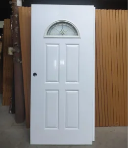 Interior Entry Security American Panel Steel Door with Glass