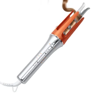 SMET Silver Orange Anti-Burn Technology 30s Fast Heat up 360&deg; Tangle Prevention Hair Curler Smart Auto Rotating Curling Iron