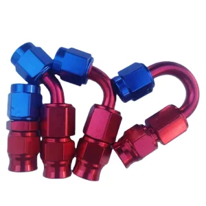 AN3 High-Performance 3AN Aluminum Alloy Racing Fittings with PTFE Hose End Stainless PTFE Swivel for Tuning Brake Systems