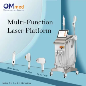 Latest Technology 3-in-1 4 Wavelengths Diode Laser Removal &amp; ND YAG Laser &amp; RF Skin Rejuvenation Machine