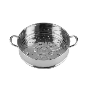 Stackable 45cm 3-Pcs Reusable Stainless Steel Steamer Cooker Pot Without Pot Cover Custom Kitchen Cookware Accessories 201/304