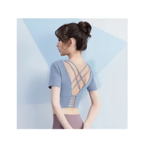 Ropa de yoga para mujeres, camisetas de gimnasio, ropa de fitness, camisetas deportivas, tops cortos
