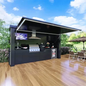 New Design Tiny House Outdoor Mobile Kitchen Prefab Norway Kitchen House With Automatic Door