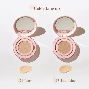 TROISTOUCH Make Mood Silky Cushion 23 Fair Beige Korean Glow Cushion Foundation with Hydrating Beauty Makeup