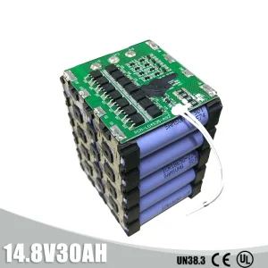 China LiFePO4 Battery Manufacturers OEM&ODM Emergency Backup Power 11.1V 18650 Li-ion Battery Pack 14.8V 30ah Lithium Battery Pack for Solar Power Street Light