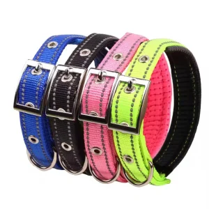 Pet Accessories Suppliers Rope Polyester Adjustable Dog Collar with Reflective Belt