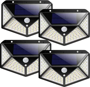 Outdoor 100LED Solar Lamp Motion Sensor Waterproof Sunlight Power Wall Garden Solar Light for Landscape