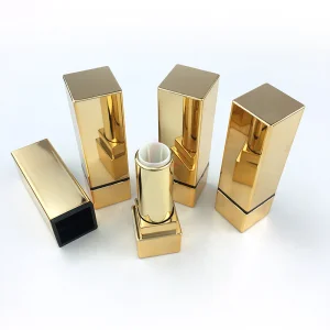 Luxury Rose Gold Lip Balm Lipstick Tube Custom Printed Plastic Makeup Tool Screw Cap Wholesale Cosmetic Packaging for Blush Use