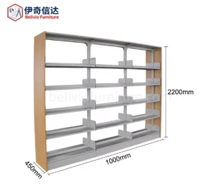 School Furniture Heavy Gauge Cold-Rolled Steel Book Store Furniture Bookshelves Cabinet Library Book Rack School Library Bookshelves