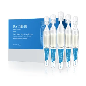 Private Label Skin Care Ceramide Oligopeptide Sodium Hyaluronate Repairing Soothing Hydrating Face Ampoule Serum
