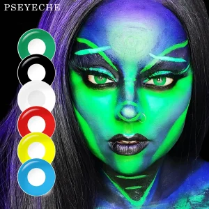Free Pseyeche Blackout Contact Lens Pseyeche Hollywood Crazy Softlens Anime Cosplay Halloween Contacts Lenses Lentilles De Yeux