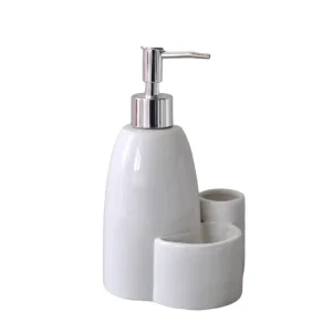 ODM White Ceramic Integrated Streamline Bathroom Organizer Exporters, Product