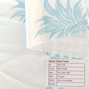 Stylish Pineapple Design Spandex Woven Fabric - 75D+50d+30d Spec for Resort Wear &amp; Beach Cover-UPS
