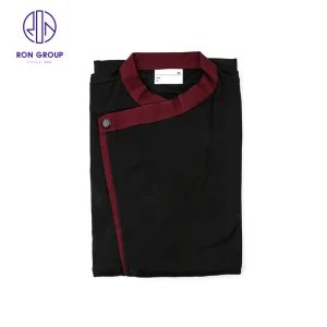 Chaqueta de uniforme de chef negra