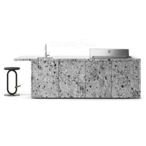Gabinete de cocina de acero inoxidable impermeable de alta calidad para exteriores
