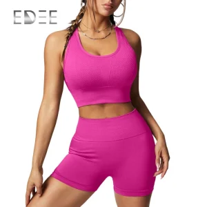 Conjuntos de ropa de gimnasio para mujeres, secado rápido y elástico