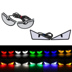 12V Led Motorcycle Car Lighting Systems Triangle Devil Eagle Eye Lights Red Blue Amber for Car Accesorios Para Moto Motorcycle