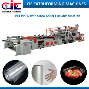 High Quality Plastic Sheet Extrusion Line Transparent Colored RPET PP PS Sheet Extruder