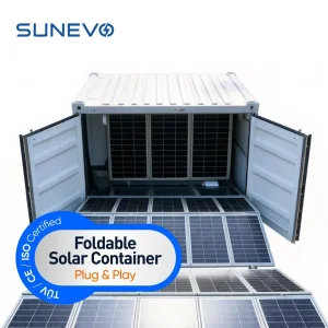 Sunevo 100kw 200kw Foldable Solar Panel Container with All-in-One Turnkey System for Commercial Solar Energy Battery Storage Projects