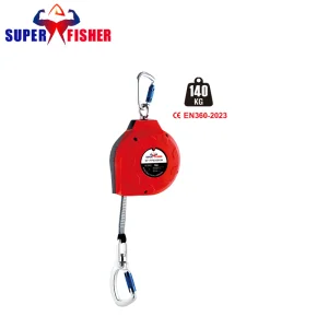 Manufacturer Price 6m 3.5kg Webbing Type Safety Lifeline Retractable Fall Arrester En360-2023 Standard