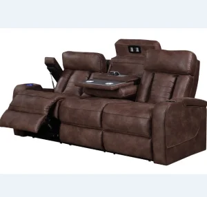 Modern Living Room PU Leather Electric Recliner Sofa Set