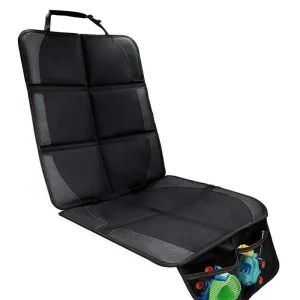 New Arrival Luxury Child Car Seat Protective Cushion, Child Safety Seat Anti-slip Mat with Toy Storage Bag for Children Safety
