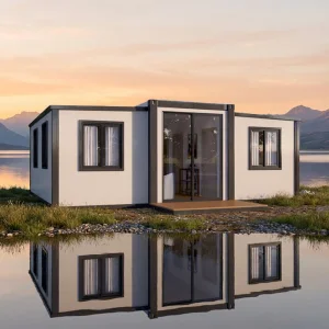 Factory Customized Luxury 3 in 1 Folding 20 40 Foot Family Prefab Home Expandable Container House Classroom Prefabricated Home