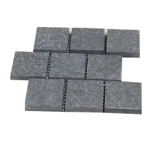 Flamed G684 Black Basalt Outdoor Mesh Cobblestone
