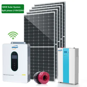 Split Phase Solar Hybrid System 10KW 48V to 120V/240V Split Phase Solar System off Grid Hybrid Solar System Price