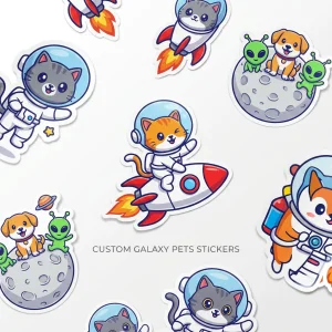 Personalized Die Cut Holographic Stickers Custom Logo Vinyl Decals Waterproof Anti-UV Cartoon Bottle Label For Small Business