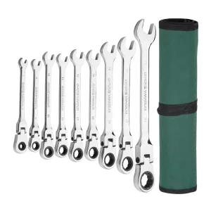 Wholesale 9pcs Ratchet Combo Wrench Set Flex Head