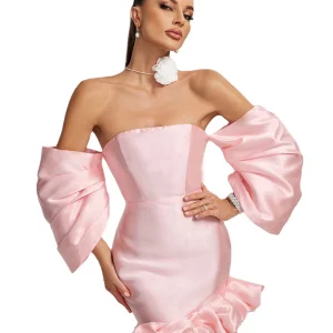 Summer Women Fashion Designer Pink Dress