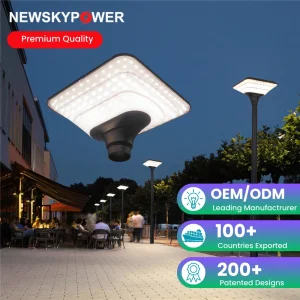 Large Size Warm White Outdoor High Brightness Solar Garden Light on Pole