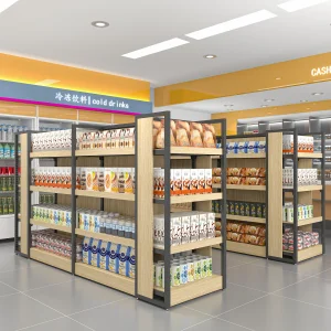 Double-Sided Light Duty Supermarket Rack Steel Shelves for Snacks Stationery & Toys