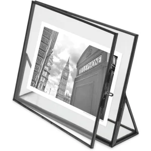 Vintage glass black photo frame