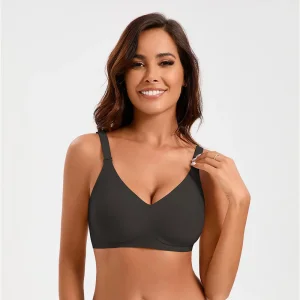 Skin-Friendly Sport Padded Smoothing Plus Size Support Push up Seamless Bra