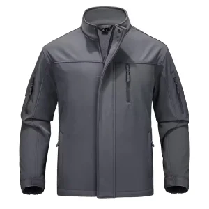 Men's Winter Softshell Jacket Stand Waterproof Breathable Quick Dry Eco-Friendly Casual Wear