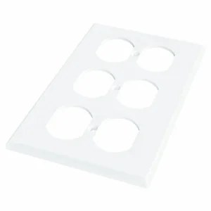 Wholesale 3-Gang Duplex Receptacle Wall Plate, Standard Size, Glossy White Factories, Factory