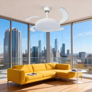 Wholesale 48inch Quiet Remote Control Retractable Ceiling Fan Light
