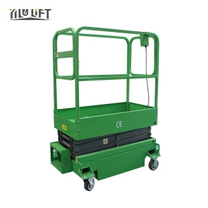 Semi-Electric Mini Scissor Lift Mini Push Around Scissor Lift for Indoor.