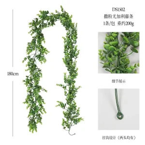 180cm Hanging Plant Indoor Artificial Foliage Vines Plastic Plant for Home Restaurant