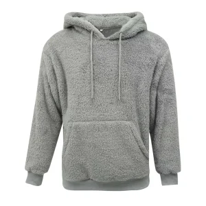 Two-Tone Teddy Fleece Color Block Hoodie