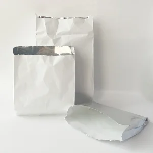Disposable BBQ Sandwich Greaseproof Paper Bag Custom Logo Lined Aluminum Foil Bag for Food Takeaway