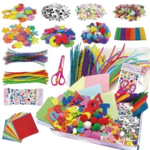 Juego de Suministros de Arte al por Mayor 1000PCS Pompones de DIY Asortidos Juguetes de Papel para Manualidades