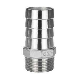 Heavy-Duty Stainless Steel Male Pipe Connector for Industrial Use