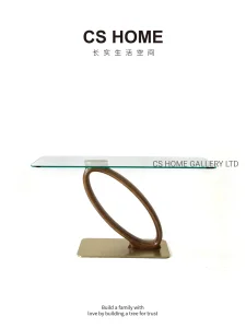 Wooden Base Console Table