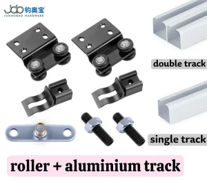 Sliding Door System for 18mm Wardrobe Roller Set with Aluminum Track Top and Bottom Philippines Market