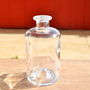 Cork Finish Round Clear Glass Bottle Spirit Packaging